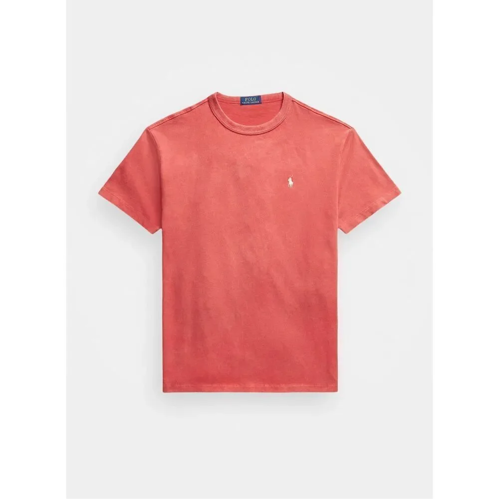 Polo Ralph Lauren NWT Classic Fit Jersey Crewneck T-Shirt Pale Red Small